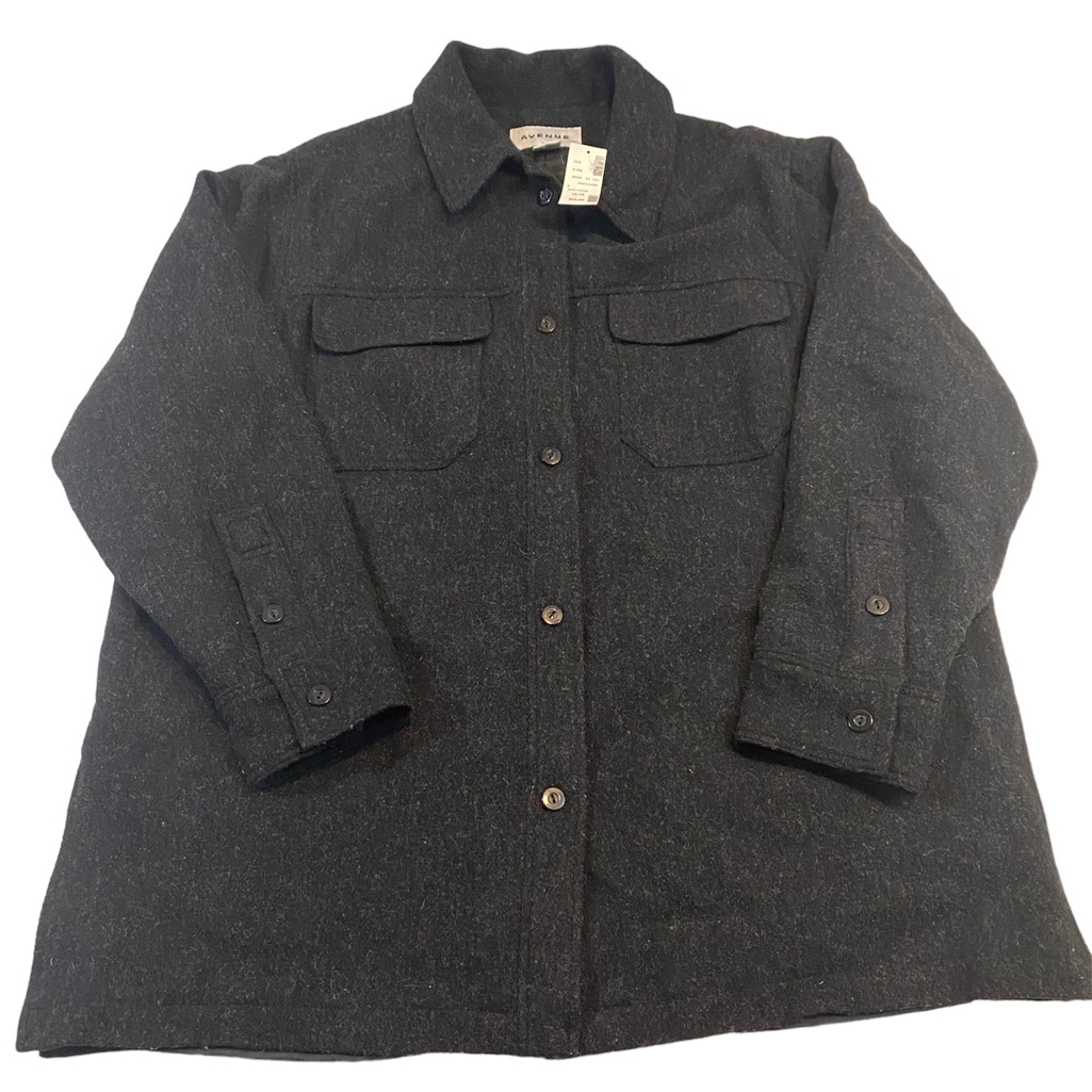Wool Button Down Boyfriend Shacket